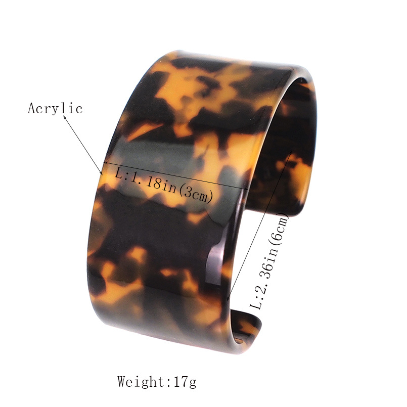 Acrylic Painted Acetate Plate Wide Bangle