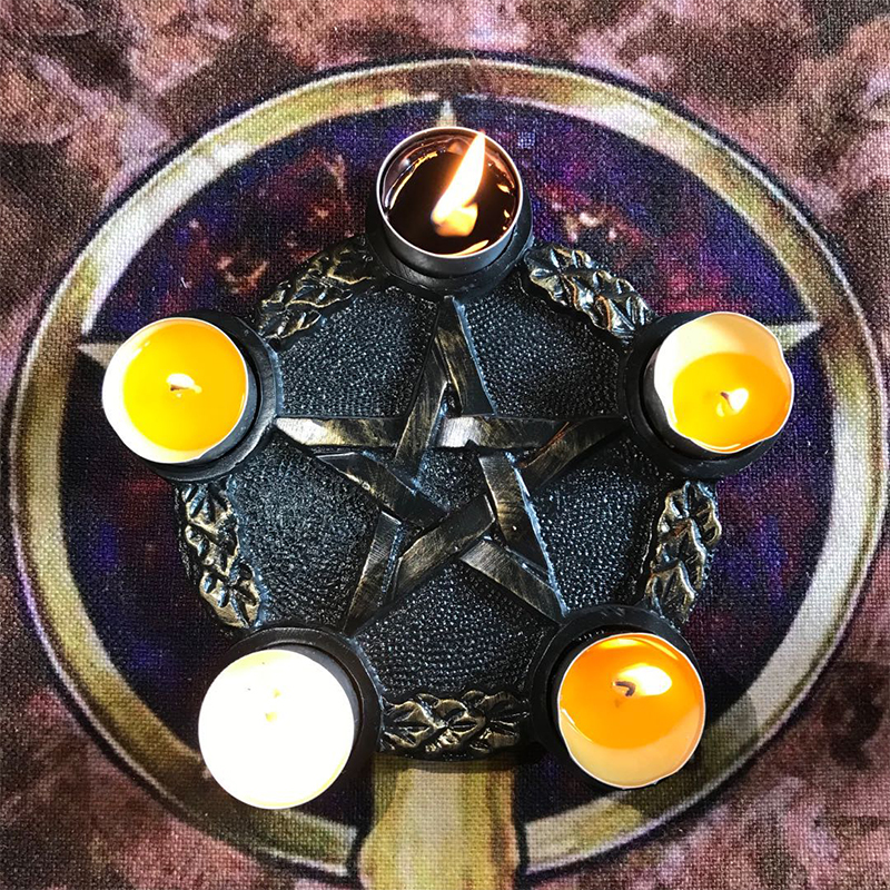 Pentagram candle holder altar ceremony decoration cup
