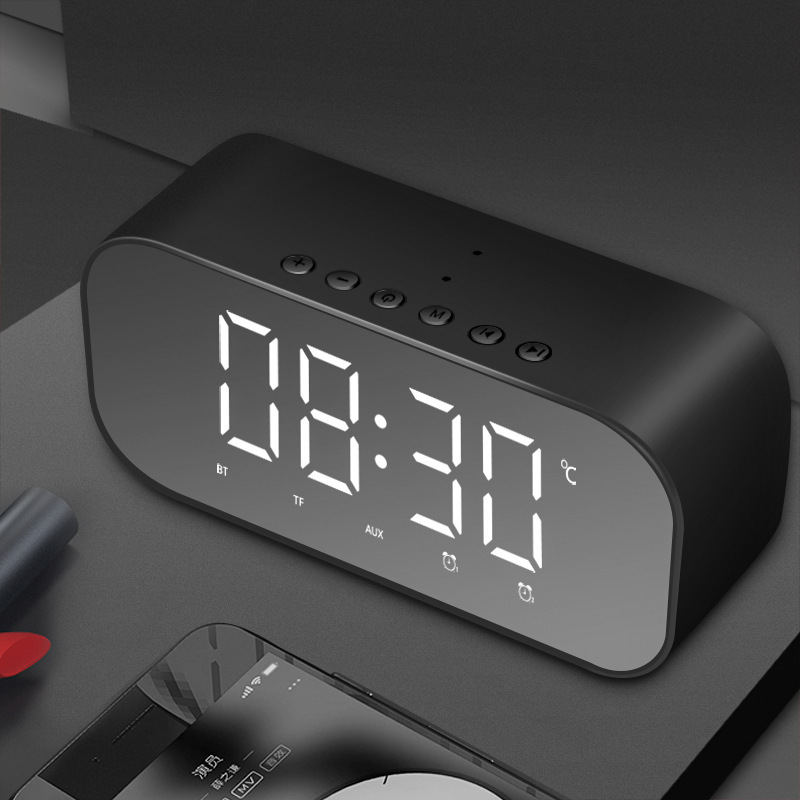 S5 alarm clock clock fashion mirror bluetooth speaker