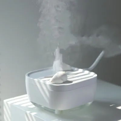 Large Capacity Ultrasonic Humidifier USB Cute Polar Bear Touch Button Mist Maker 