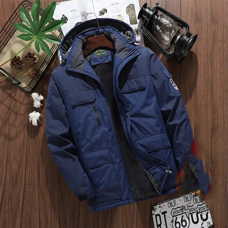 Men's plus fleece padded jacket