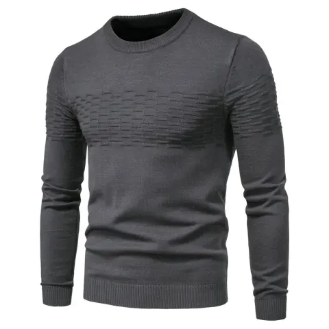 Men's Casual Slim Pullover Round Neck Bottoming Shirt