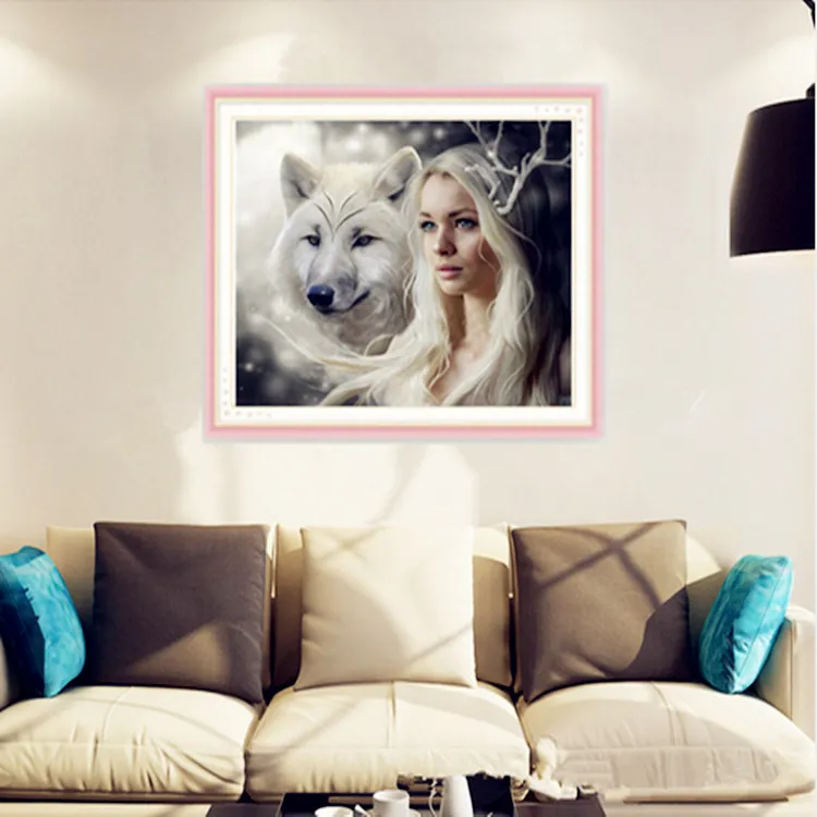 Cross stitch between Beauty and Beast - 40X40