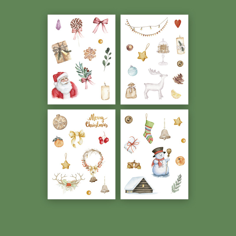 Flat stickers Christmas series