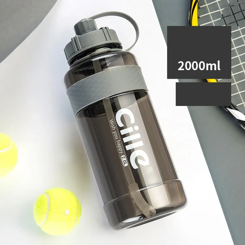 Outdoor portable sports bottle - Grey