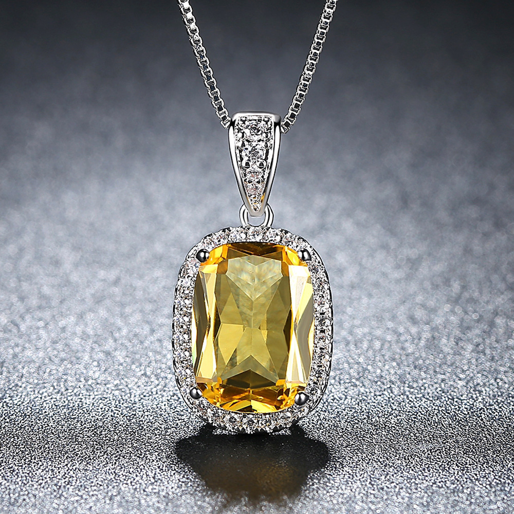 Zircon pendant ladies clavicle chain necklace — foto 2
