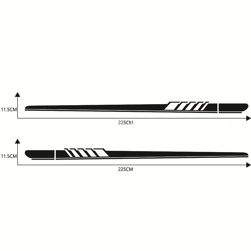 Side skirt stripe car sticker