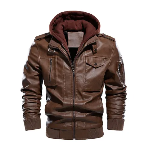 Men's Washed Leather Jacket