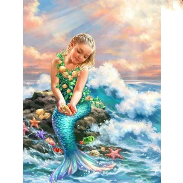 Mermaid square drill round drill Round Diamond - Shop at LoveMi
