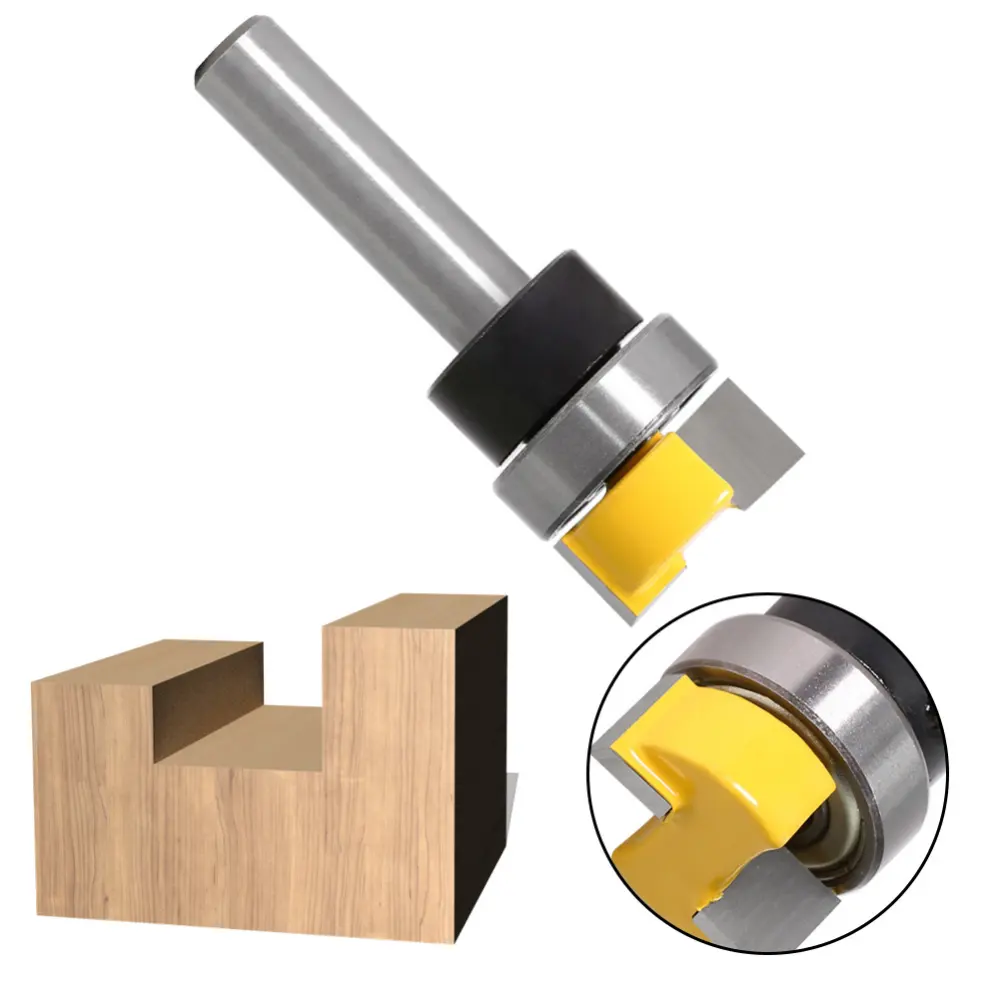 Straight Knife with Bearing for Profiling Trimming Handle