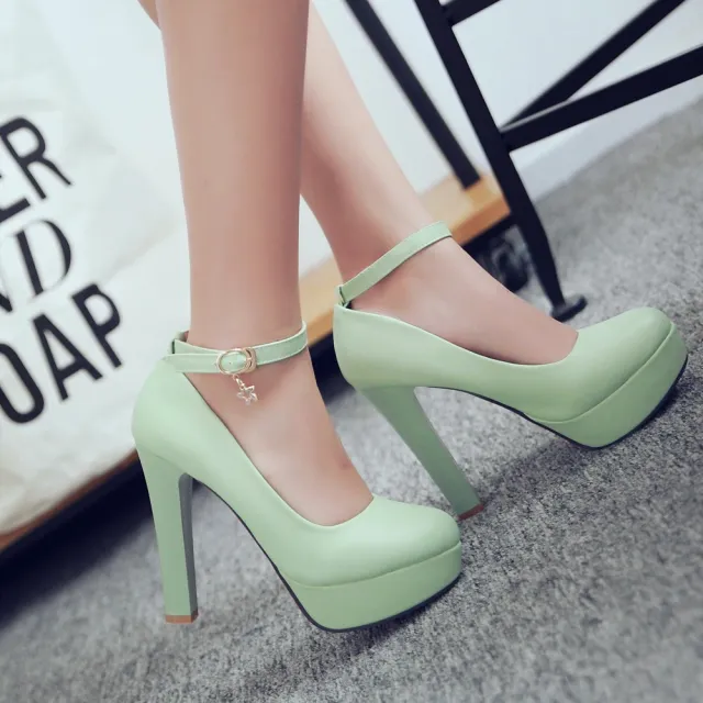 Sexy platform thick high heel nightclub shoes Green - Shop at LoveMi