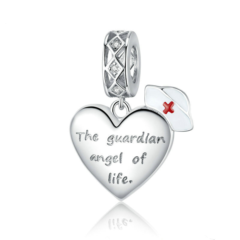 Guardian Angel Pendant Charm Silver 925 Bracelet accessories Silver - Shop at LoveMi