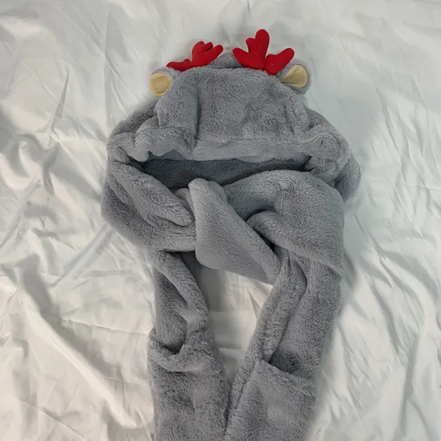 Scarf Sets Winter Easy To Match Warm Hat Scarves Gloves Kawaii Female Sets Grey - Shop at LoveMi