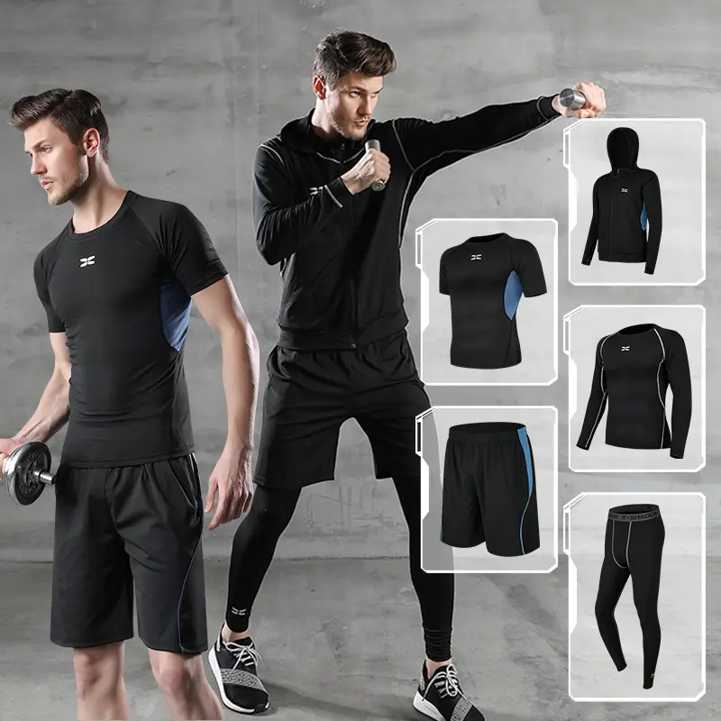 Running Quick-drying Basketball Sports Suit Five-piece Training