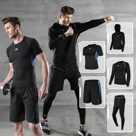 Running Quick-drying Basketball Sports Suit Five-piece Training