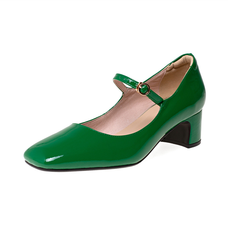 New style buckle single shoes women's shoes large size