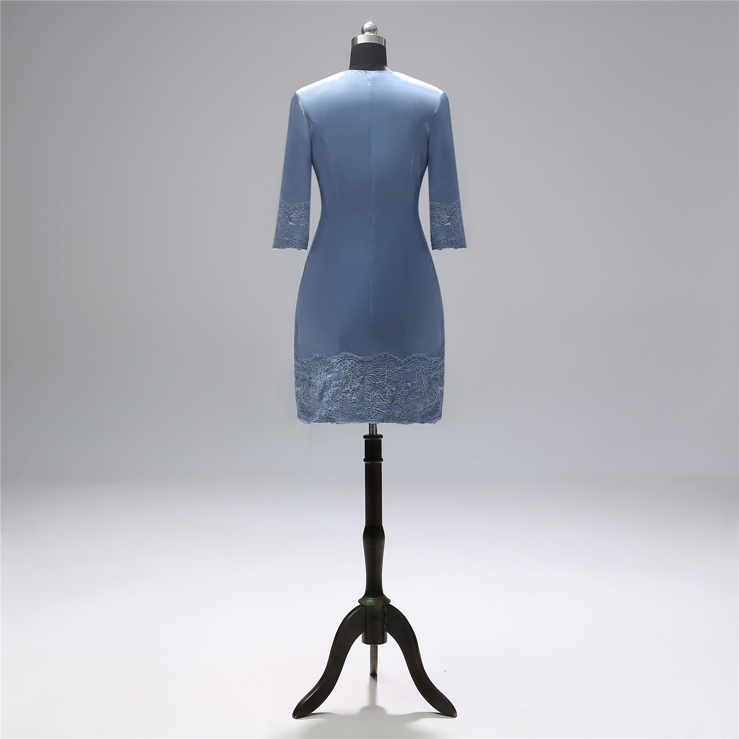 Evening dress satin mid-length