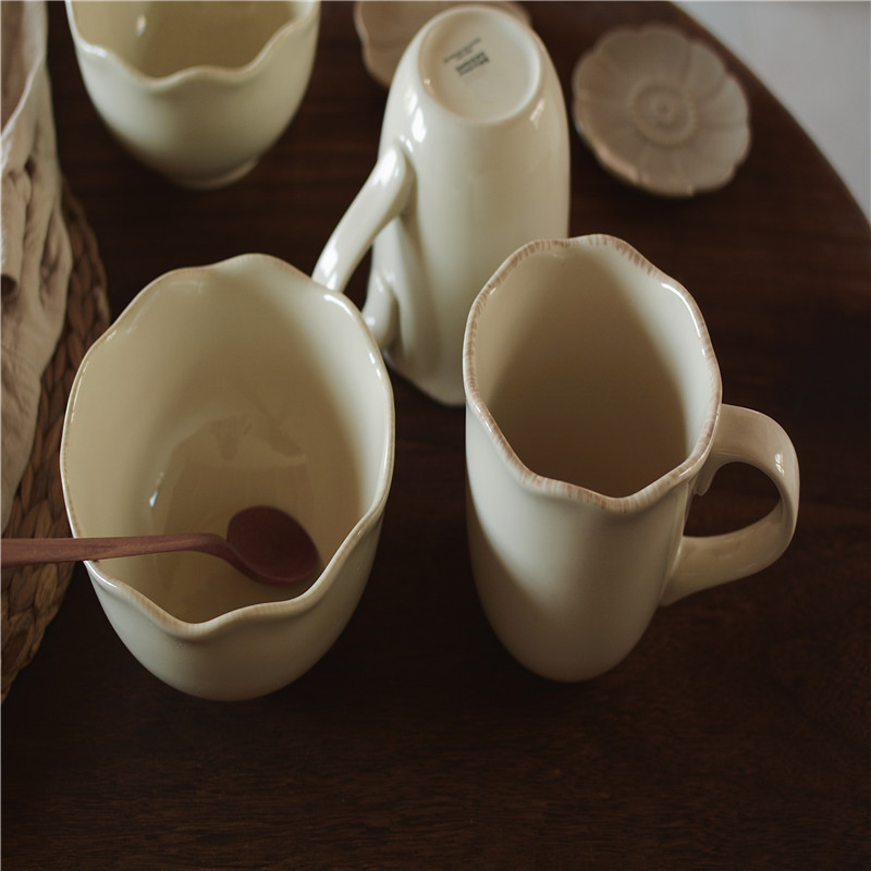 Wave mouth retro salad bowl cup series