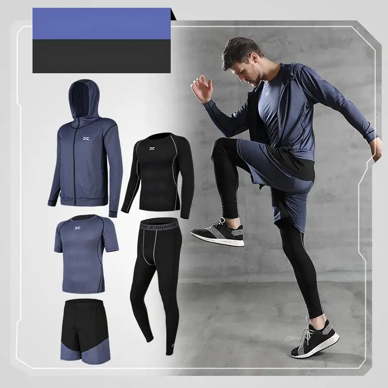 Running quick-drying basketball sports suit five-piece training