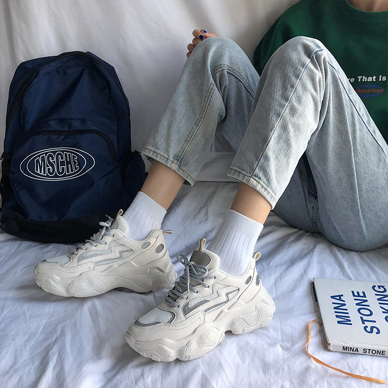 New spring shoes thick-soled increased daddy shoes