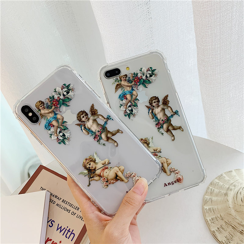 Transparent angel phone case painted soft shell - Image 3