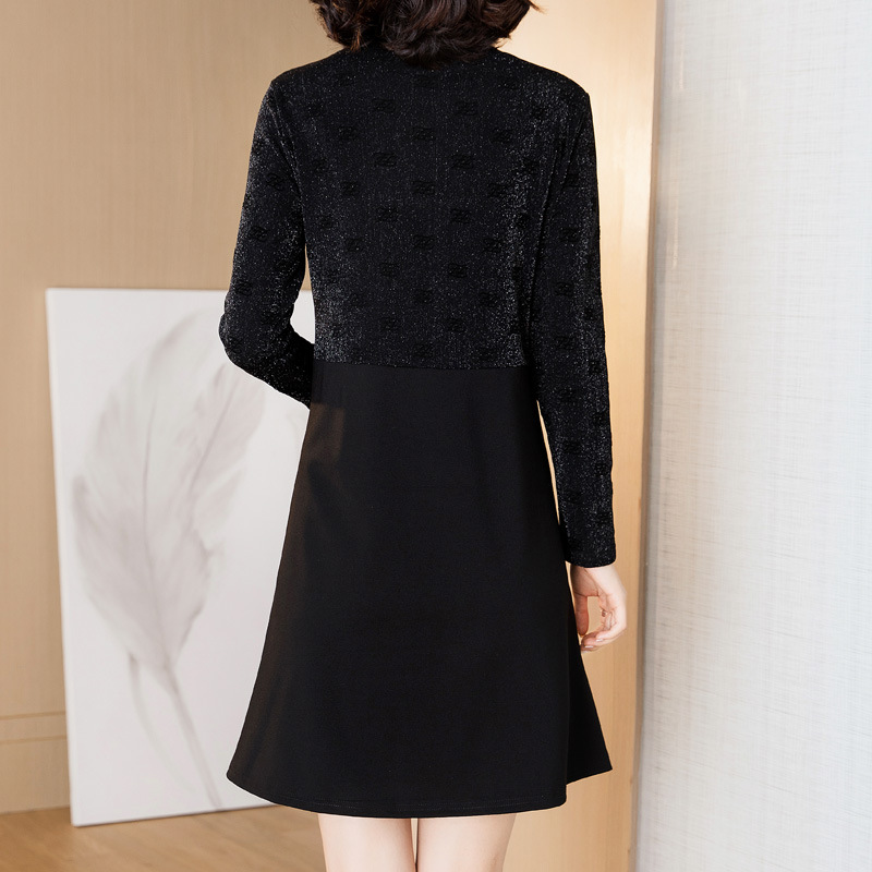 Autumn and winter plus fleece dress