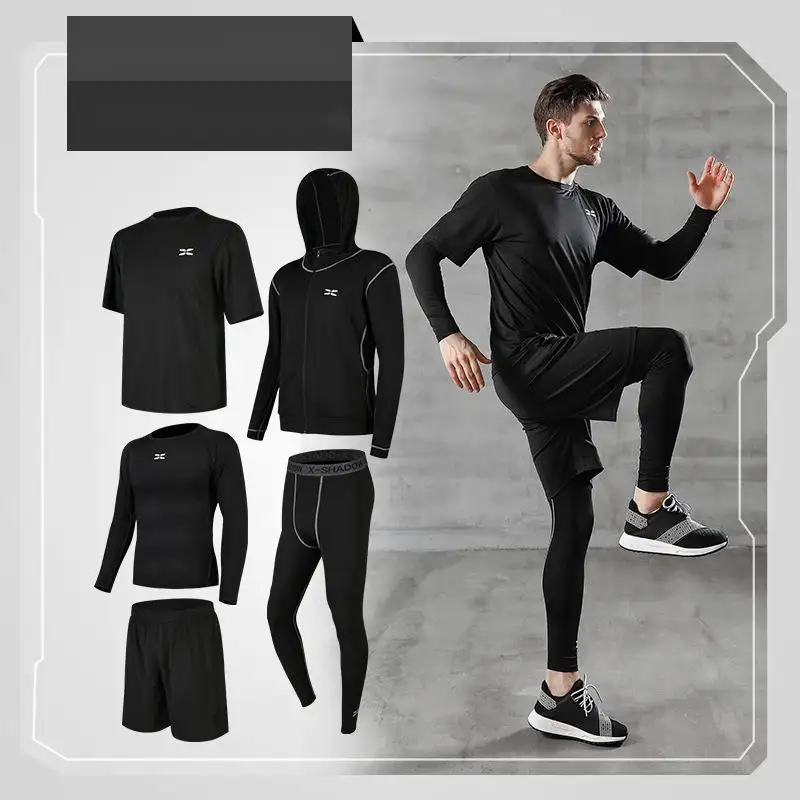 Running quick-drying basketball sports suit five-piece training