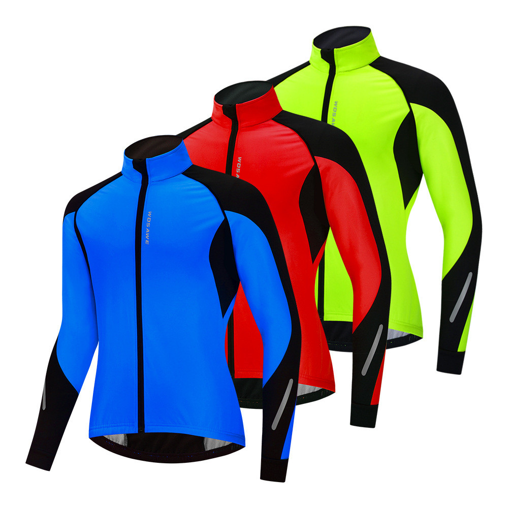 Cycling top fleece, cold and windproof, warm long sleeves