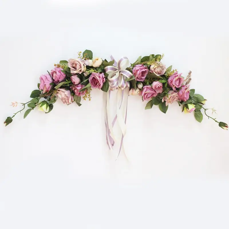 The rose flower wreath hanging wall flowers simulation round heart-shaped ornaments wedding wedding room decoration decoration wall Home Furnishing