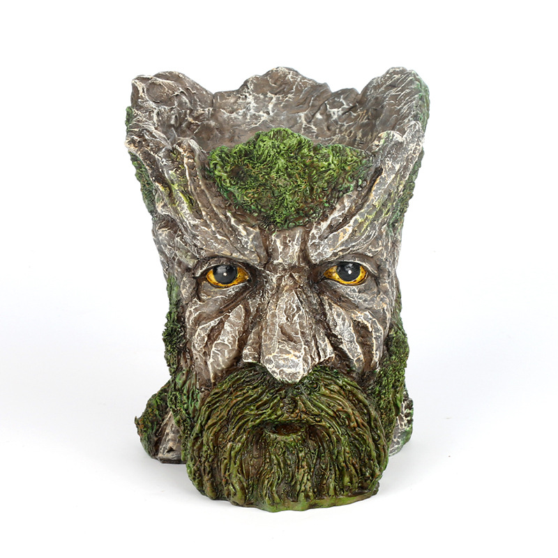 Strongwell Tree Head Old Man Flower Pot Container Garden Tree Man Figurine Plan