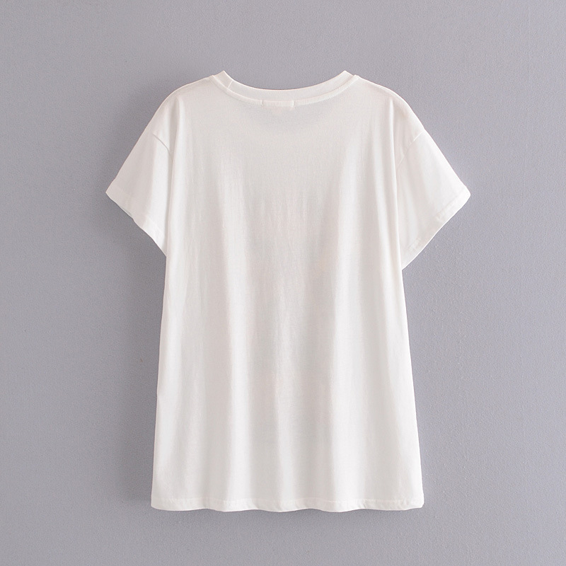 European and American women's new skull printed short sleeves