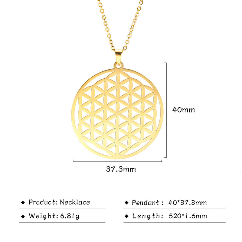 Flower of Life Necklace Sacred Geometry Merkaba Life Spirit