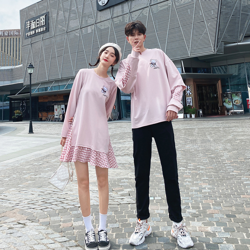New college style couple dress ladies dress