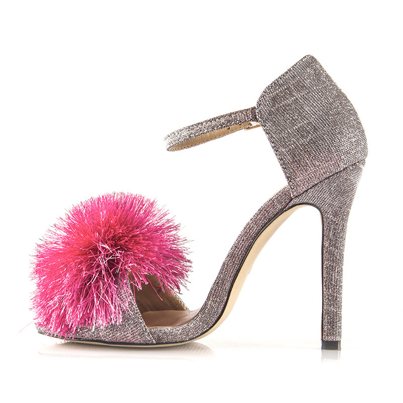 Maomao fish mouth single shoe large sandals Pink - Shop at LoveMi