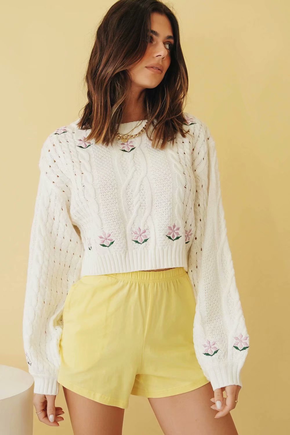 All-match loose round neck pullover sweater