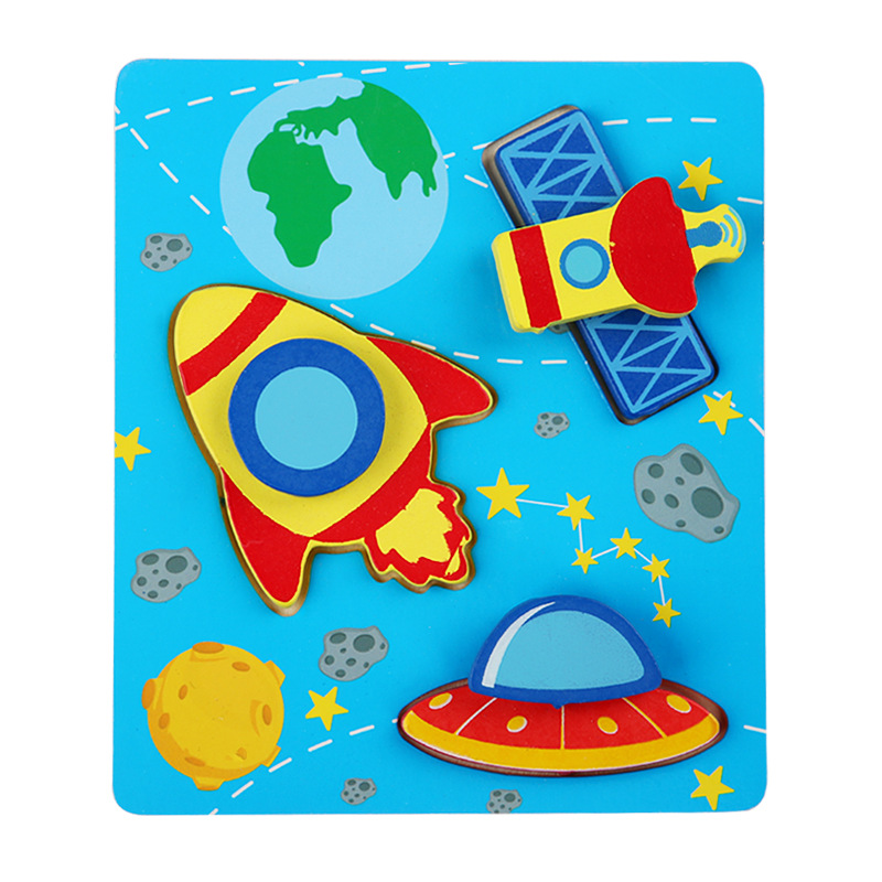 Children's wooden three-dimensional stacking puzzle