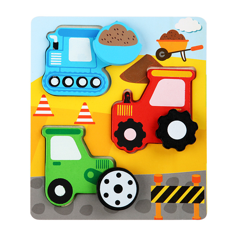 Children's wooden three-dimensional stacking puzzle