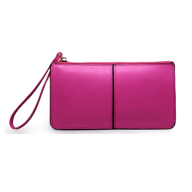 Camila Leather Wristlet - Rose