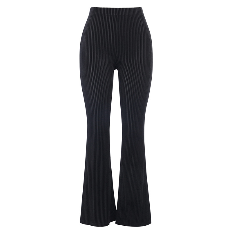 Suede pitted casual girl wide-leg pants