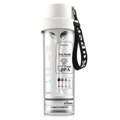 High transparency student creative portable sports plastic cup - White - View 1