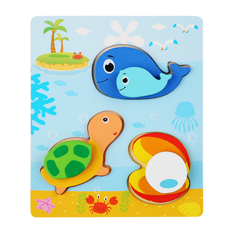 Children's wooden three-dimensional stacking puzzle