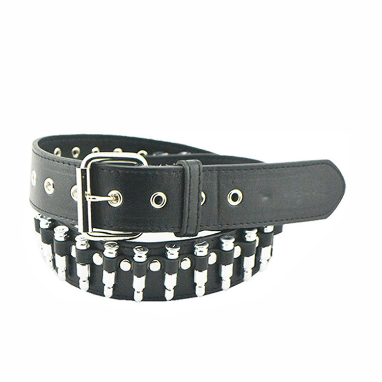 Korean style all-match bullet belt PU imitation leather punk