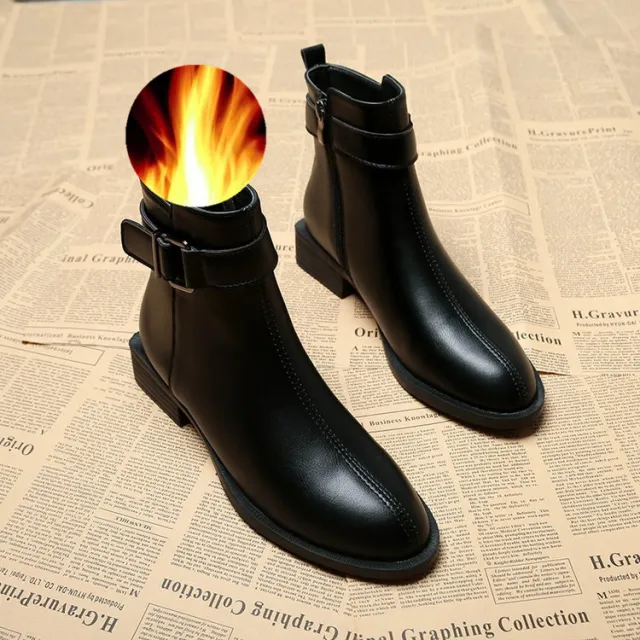Vintage mid tube round toe Martin boots Black - Shop at LoveMi