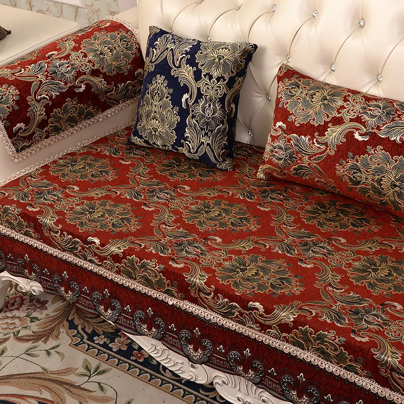 Non-slip high-grade light luxury sofa cushion cover - Red