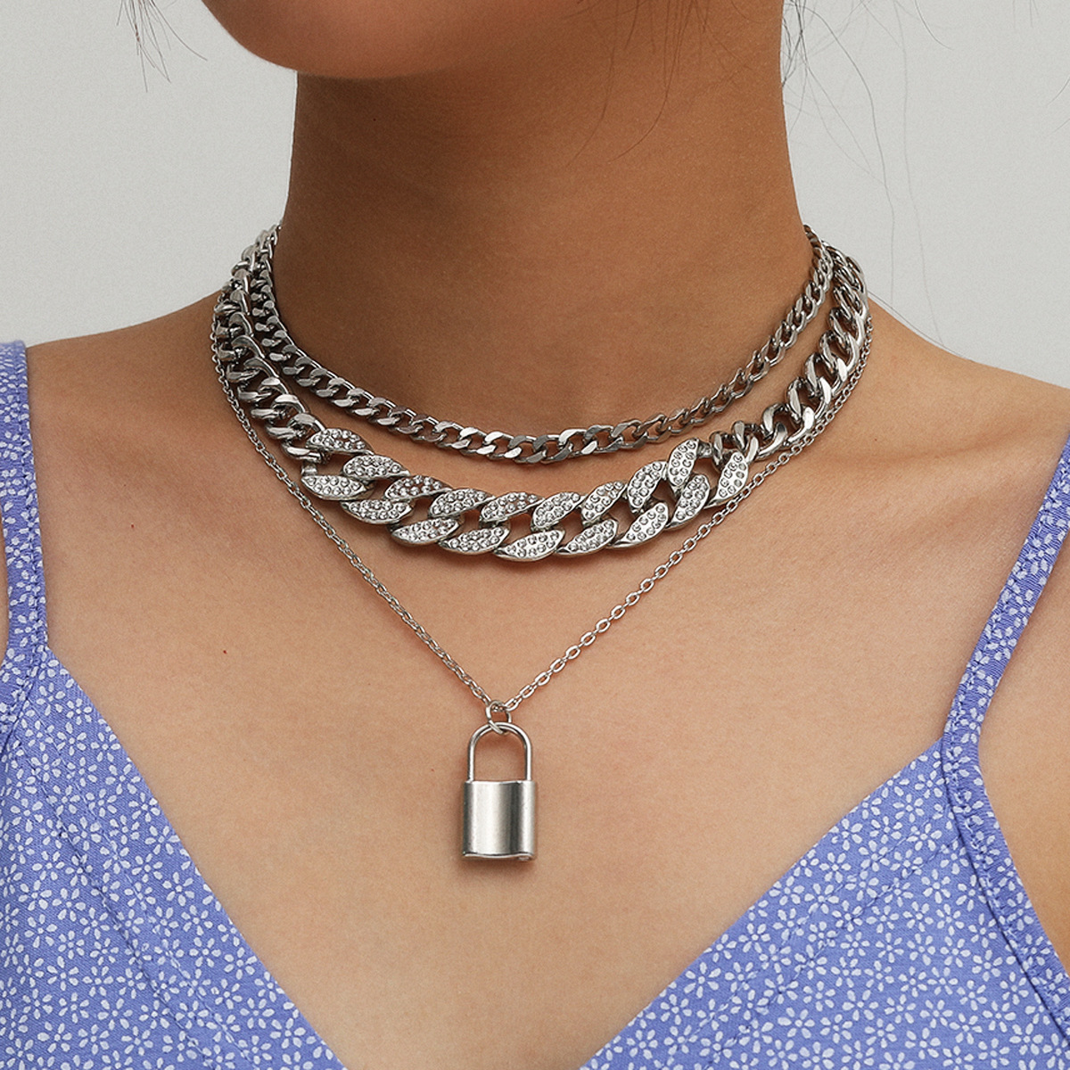 Fashion simple CUBAN CHAIN NECKLACE