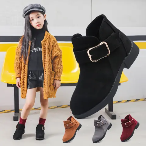 Big Kids Suede Leather Boots
