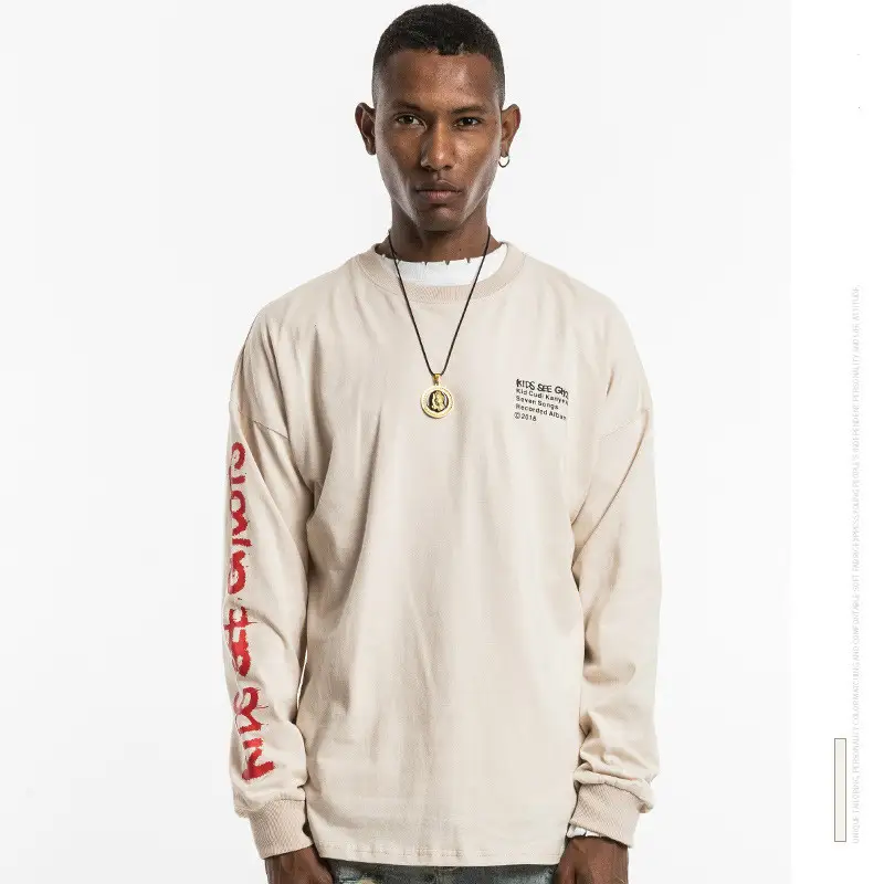 Mannen Vrouwen Hip Hop T-shirt Mode Kanye Kinderen Zien Spoken Casual Harajuku Pullover Streetwear Katoenen T-shirt Met Lange Mouwen Top tees