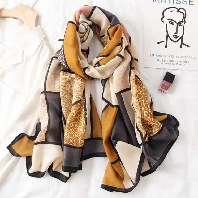 Holiday shawl sunscreen silk scarf Style4 - Shop at LoveMi