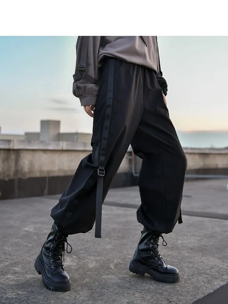 Women's salt - laced women's trousers leg overalls