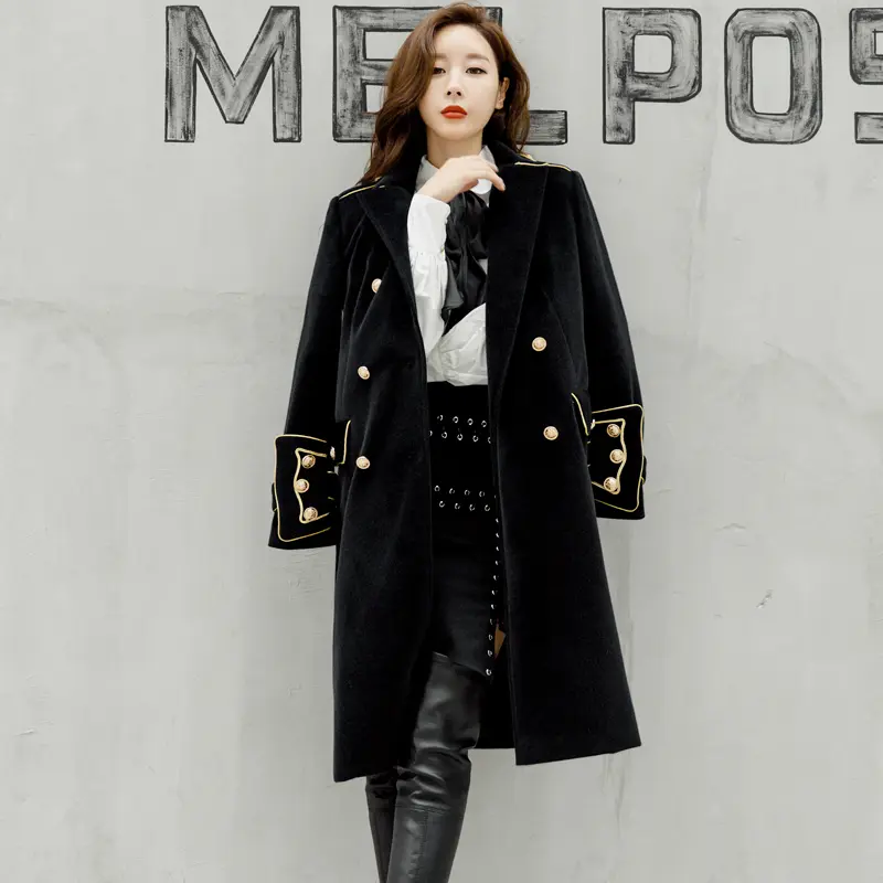British court military uniform wind long woolen coat